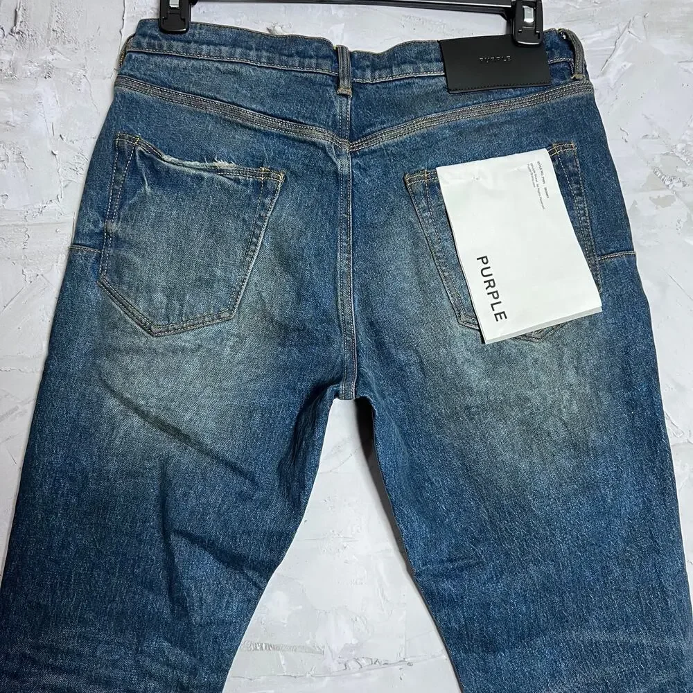 PURPLE Brand Skinny Mud Dark Indigo Jeans Mens 32x33 Button Fly P001 NWT